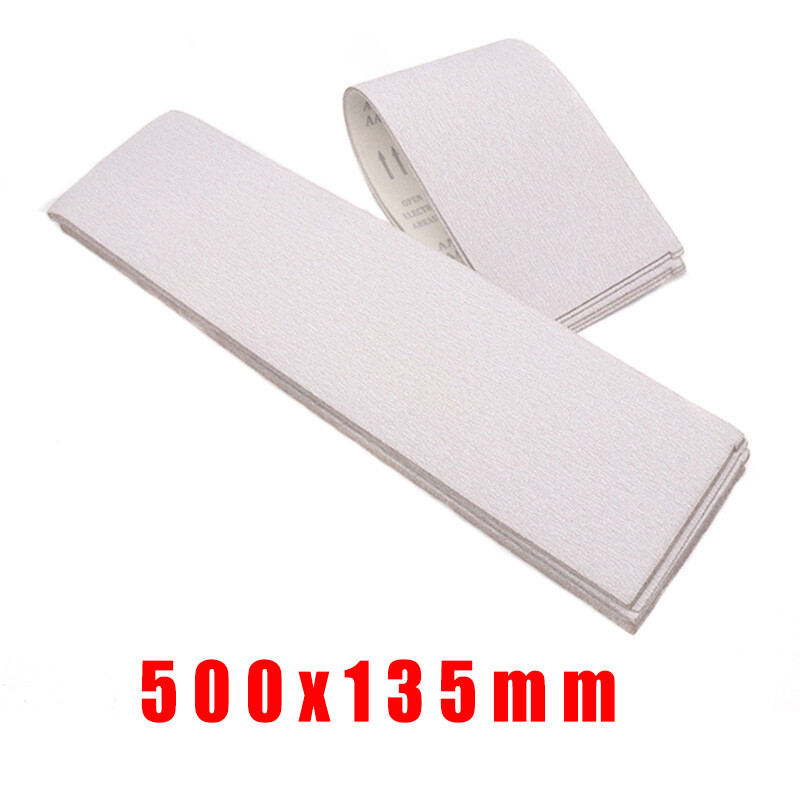 500 x 135mm Hook and Loop Sanding Strips 120 – 320 Grit Sandpaper Roll Sheets
