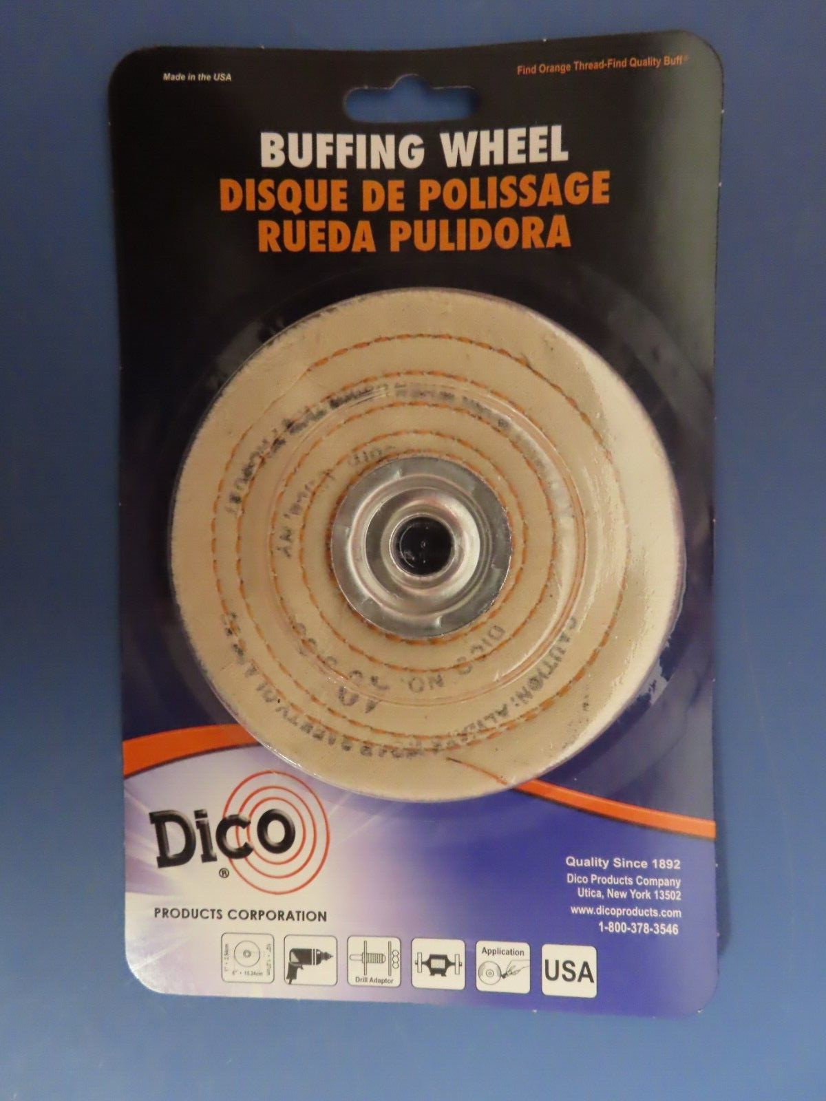 Dico 4″ Diameter .5 inches Thick Buffing Wheel 1/2″ arbor 527-40-4