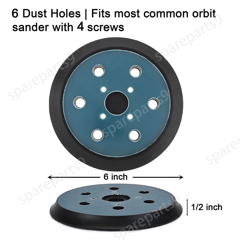 2Pcs 6″ Orbit Sander Backing Pad 305189001 for Ridgid R2611 Hook & Loop Pads New