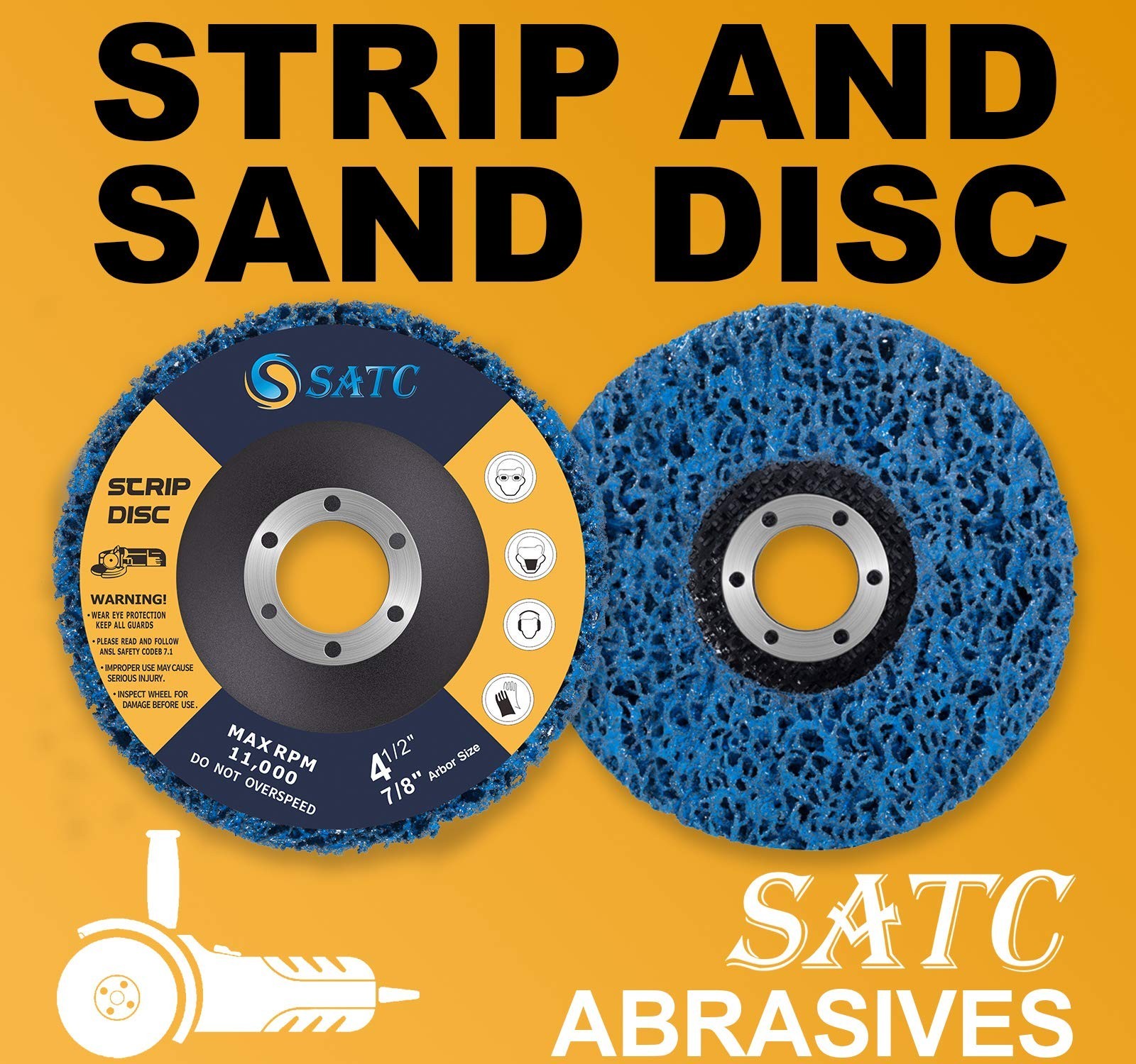 4.5″ Rust Removal Stripping Discs – 5PCS Paint Oxidation Abrasive Wheels