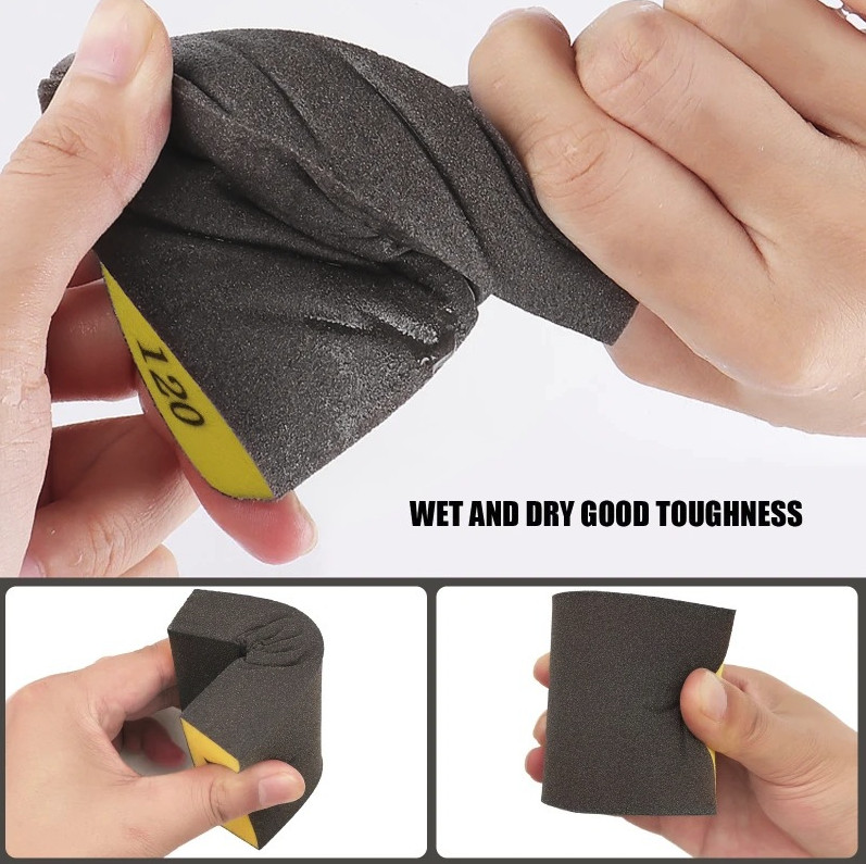 6pcs Sanding Sponge Block Set (60/80/120/180/240/320 Grit) – NEW