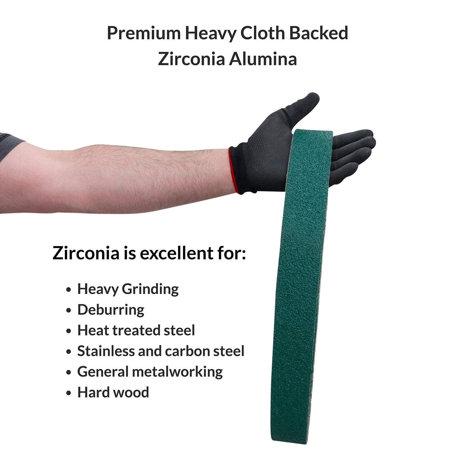 Red Label Abrasives 2 X 42 Inch 36 Grit Metal Grinding Zirconia 36