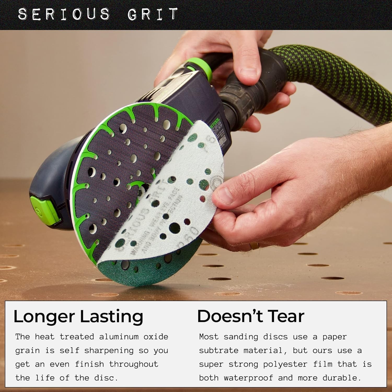 6-Inch 49-Hole Sanding Discs – Mixed Grits 80 to 220 for Festool Sanders