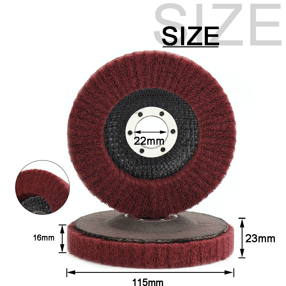 4.5″ Nylon Fiber Flap Polishing Wheel Buffing Disc 120-320Grit for Angle Grinder