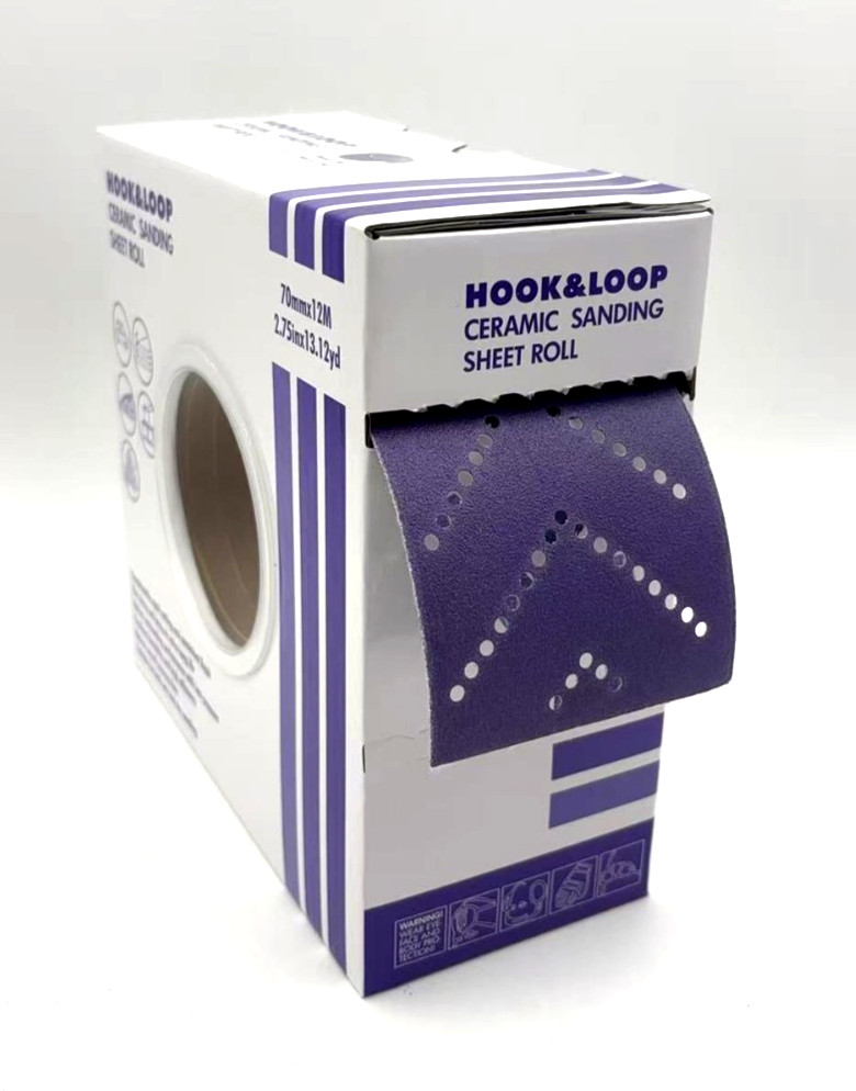 70mm×12m Ceramic Automotive Sanding Roll For Coating Removal ‎P180 Fast Shipping