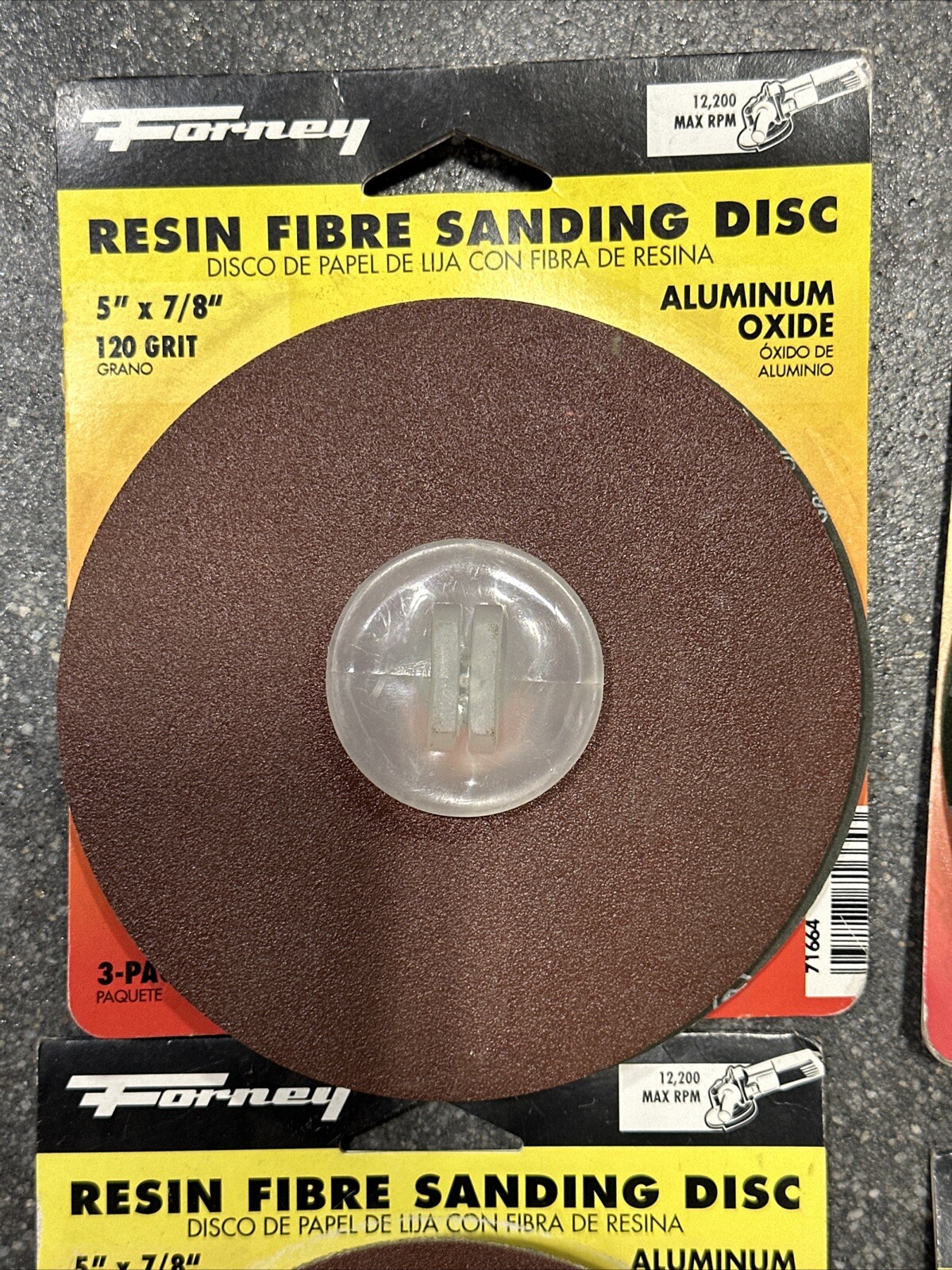 Forney 71664 Resin Fibre Sanding Disc 120grit/4ps/