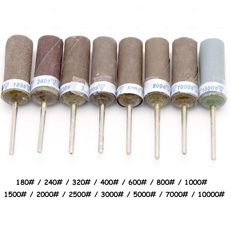 180-10000 Grit Sandpaper Bar Sanding Abrasive Paper Polishing Burr 2.35mm Shank