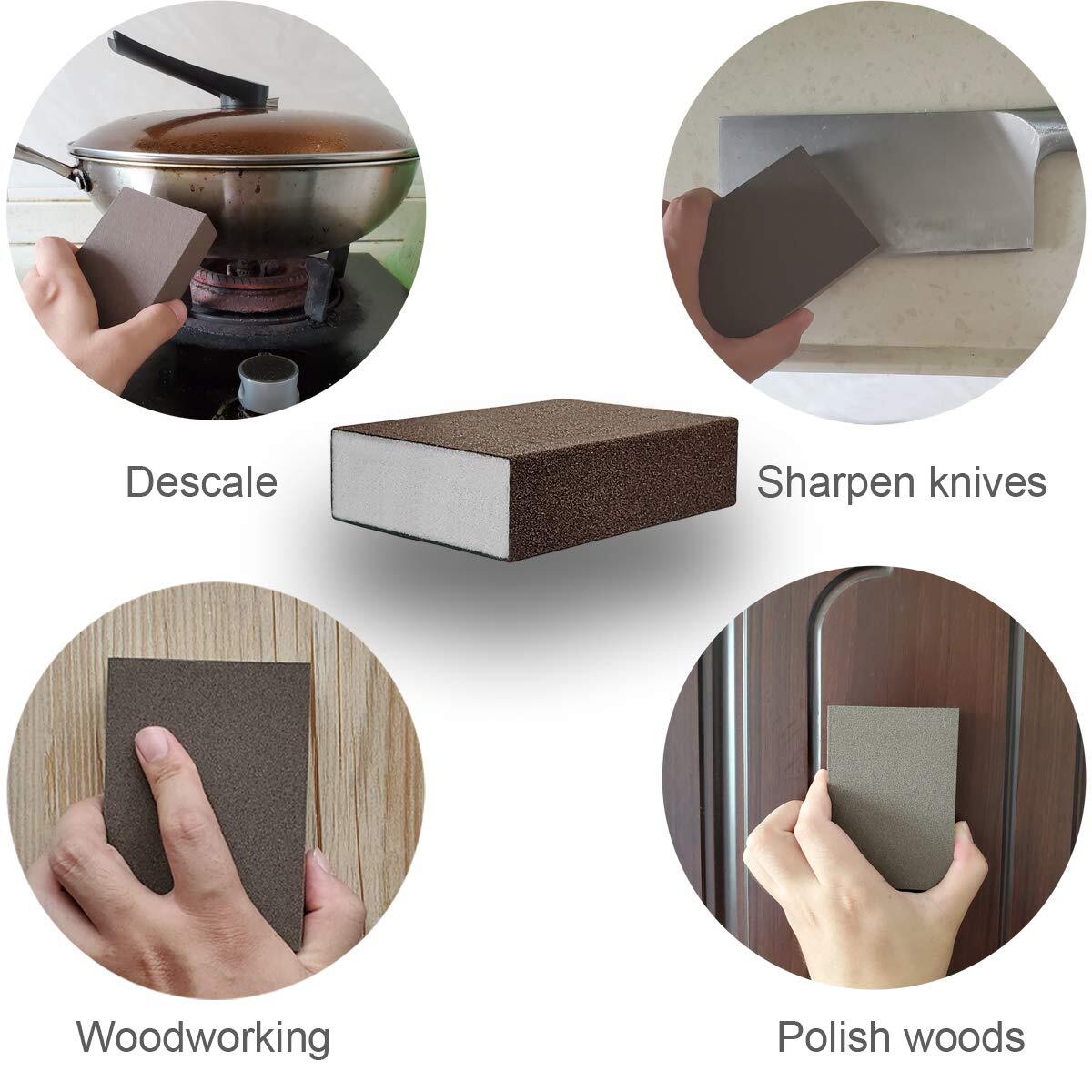 8 PCS Sanding Sponge,120 220 320 400 Coarse Medium Fine Grit Sanding Block, Sand