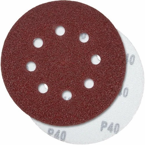 100Pack 5in 8 Hole Sanding Discs Orbital Sandpaper Hook and Loop Assortment Grit