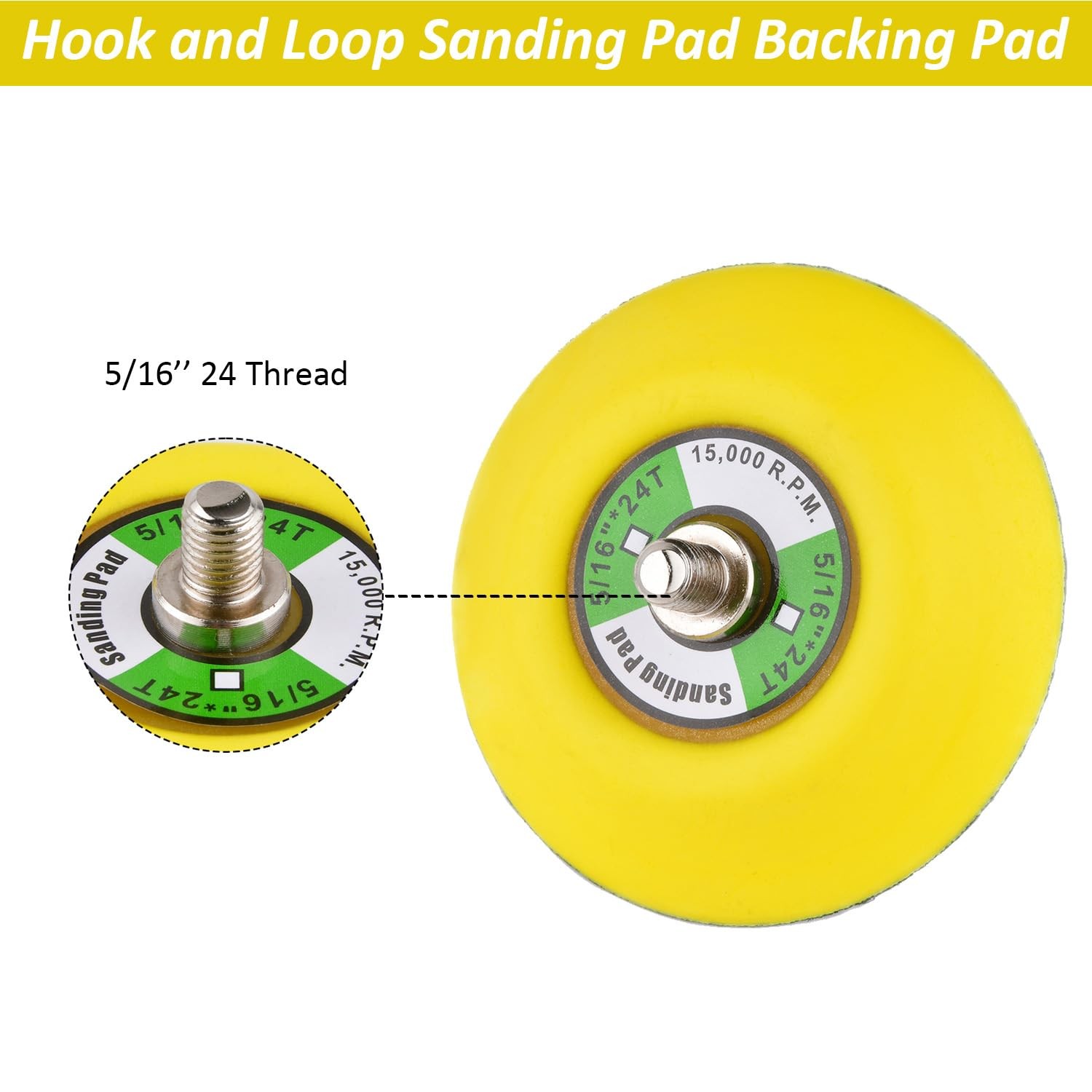 3-Inch Dual-Action Hook & Loop Fastener Flexible Backing Plate, 3″ Sanding Ba…