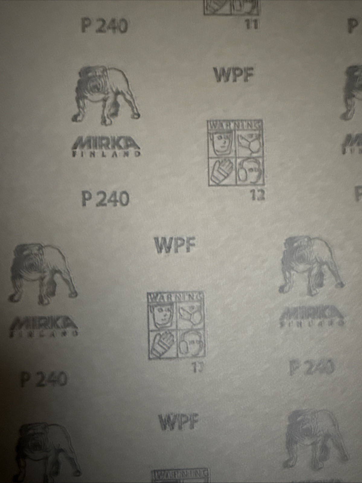 Mirka Sand Paper P240 Very Fine 3 Sheets 230×280 Mm. Made In Finland New Sheets