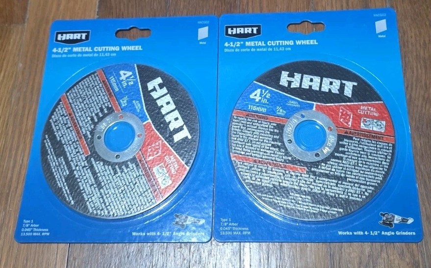 HART 4-1/2-inch Metal Cutting Wheel (7/8″ Arbor)- 2 PACK