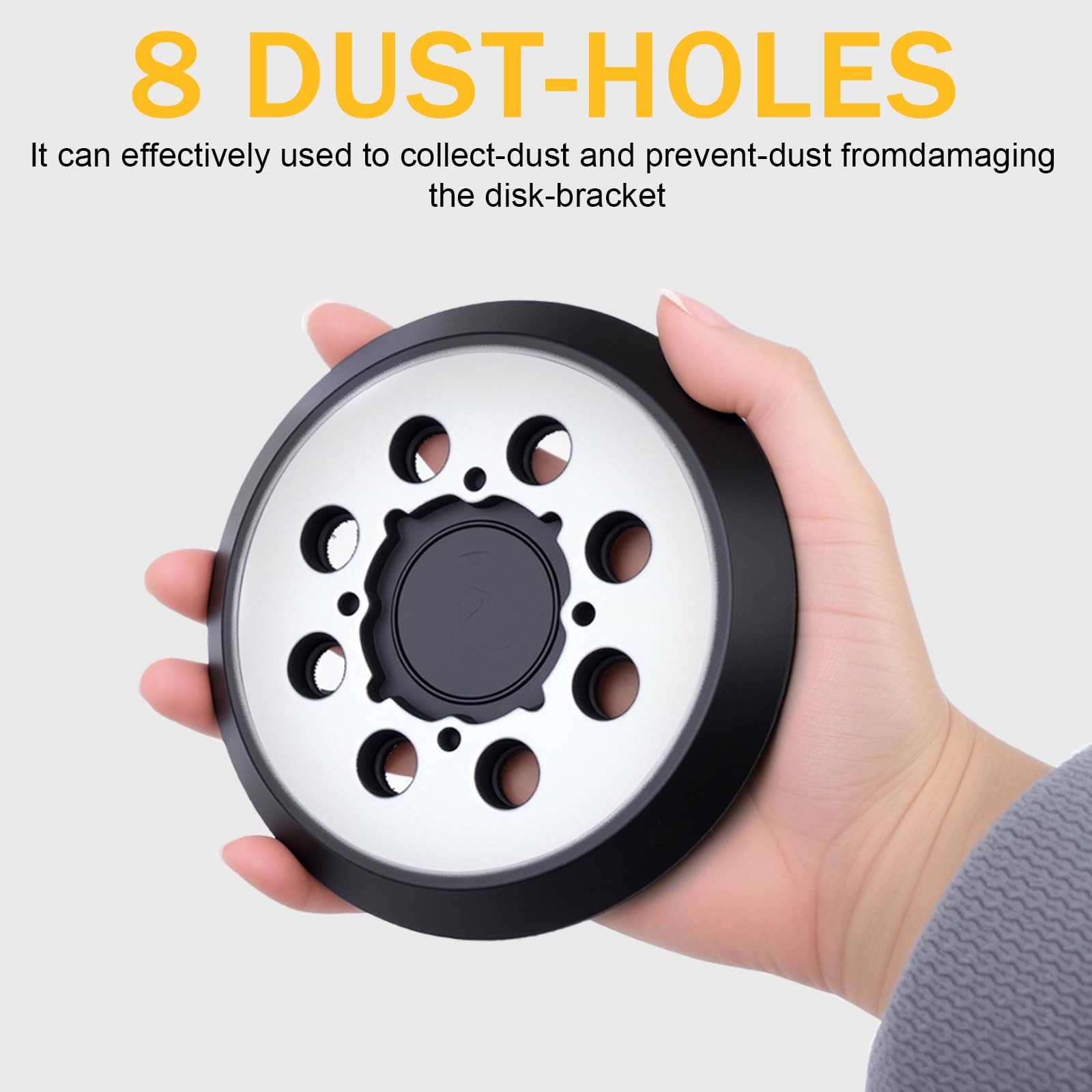 2 Pack Sander Replacement Pad for Dewalt, 5-Inch 8 Holes Hook and 5 inches