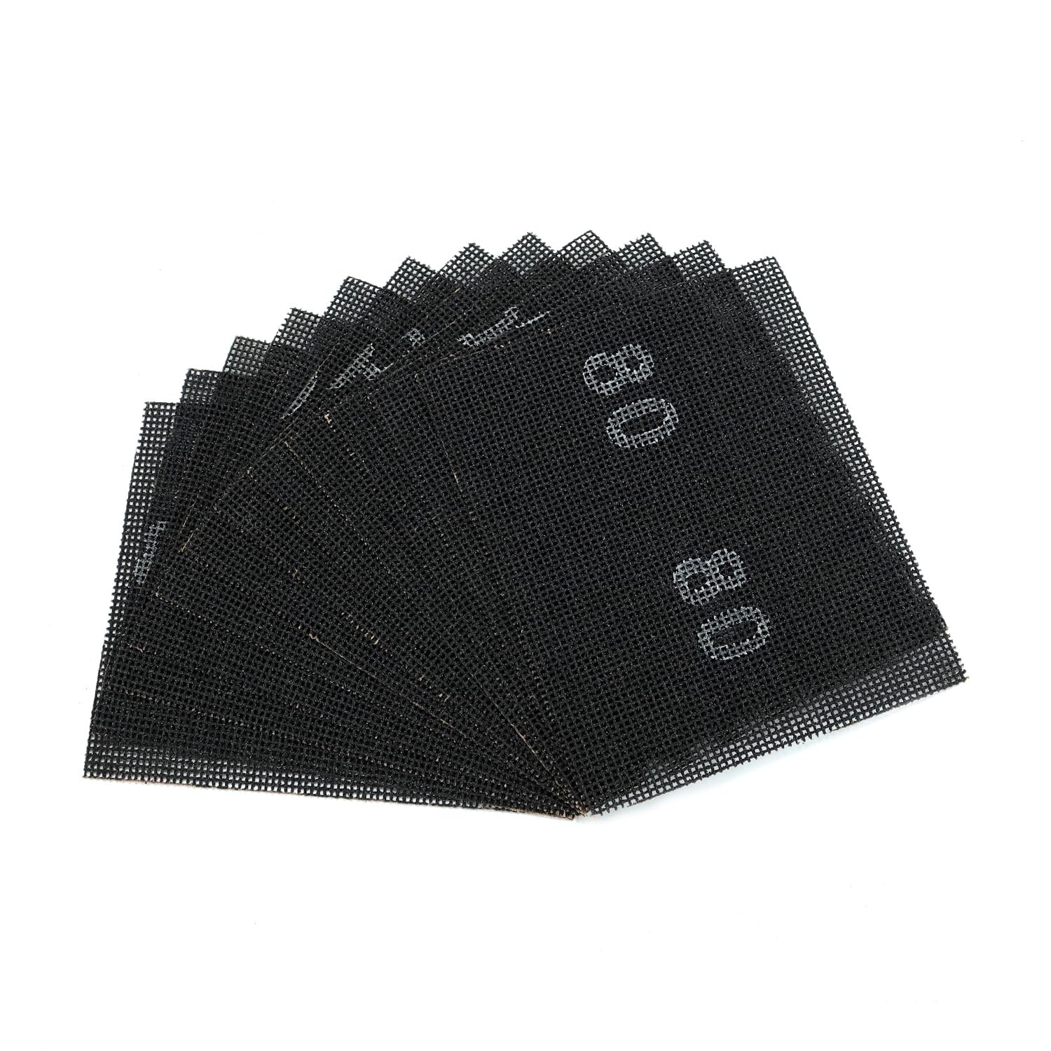 Sanding Mesh 1/4 Sheet 12pcs 5.5 X 4.5 For Palm Sanders Sheets 80