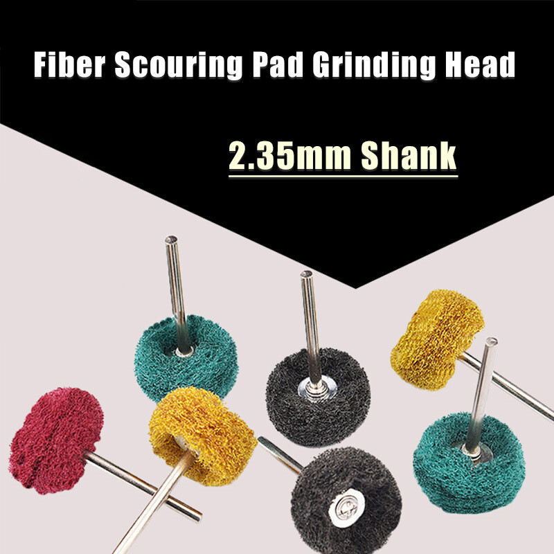 2.35mm Shank Fiber Scouring Pad Grinding Head Rotary Tool For Polishing Sanding
