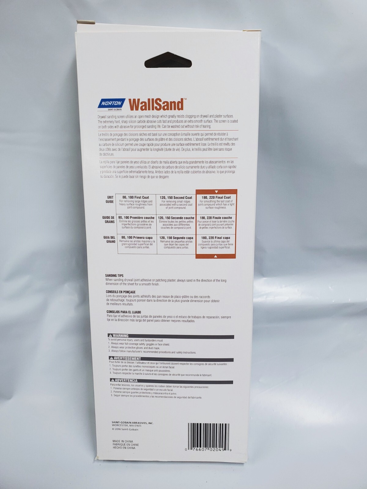 Norton 220 Grit Drywall Sanding Screens, Lot of 10 sheets