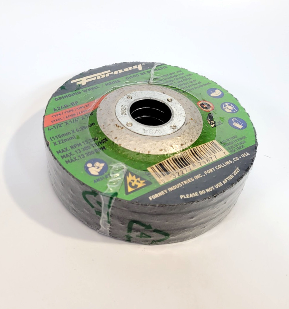 PACK OF 5 Forney Grinding Wheel Type 27 Metal 7/8″ Arbor x 4-1/2″ X 1/4″ A24R-BF