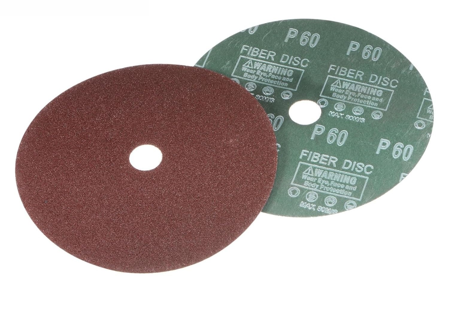 25x 60 Grit Aluminum Oxide Resin Fiber Disc 7″ x7/8″ Metal Sanding Grinding Disc