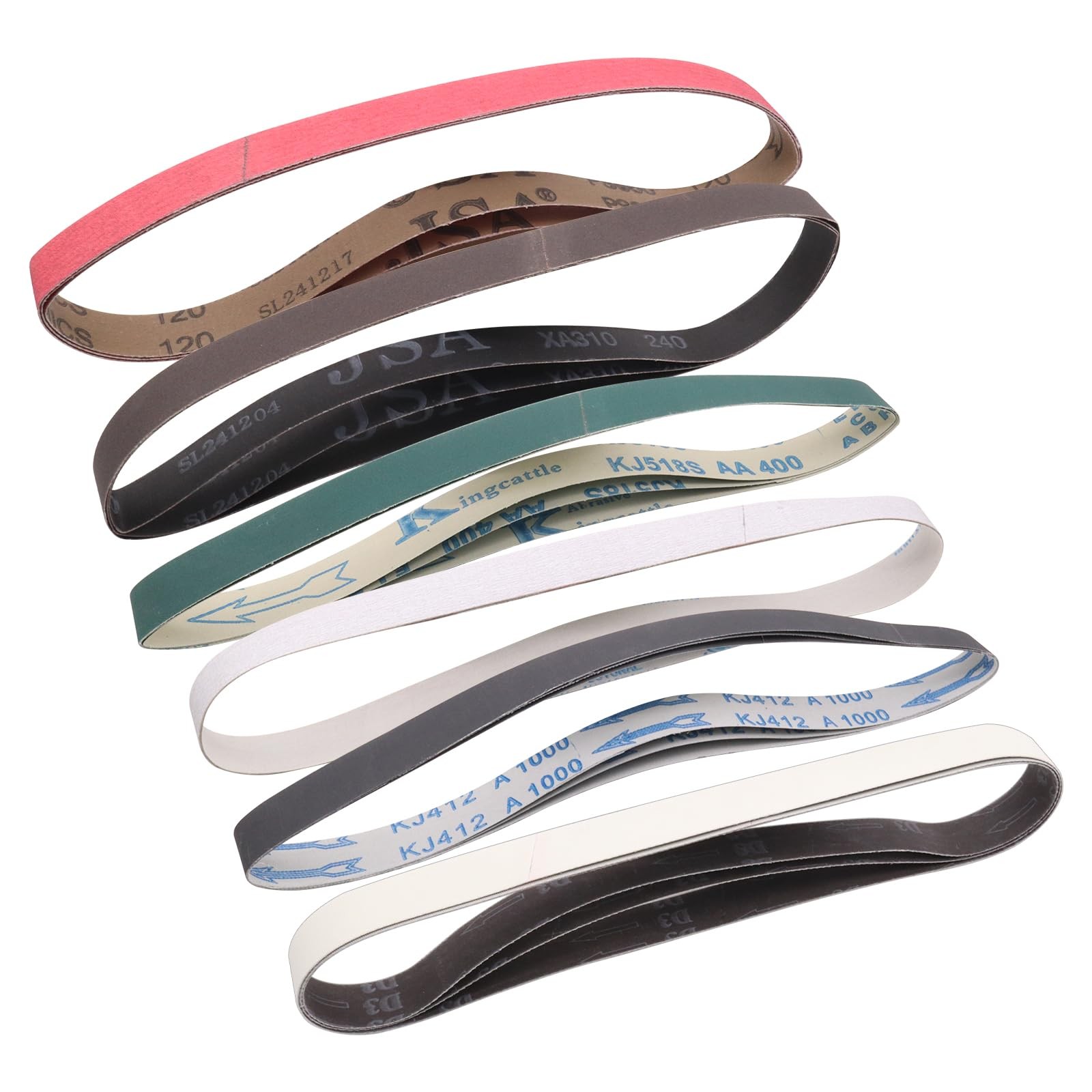 1 x 30 Inch Sanding Belts for Knife Sharpening, 3 Pcs 1×30 inch, Assortment