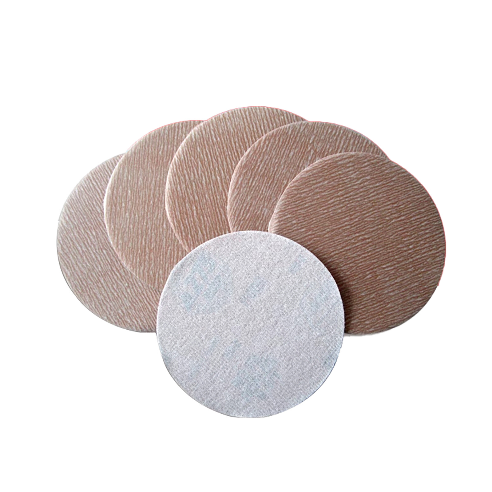 75mm Dry Sanding Discs 3 inch Rounded Sandpaper Pads Grit 40~1500 No Hole Brown