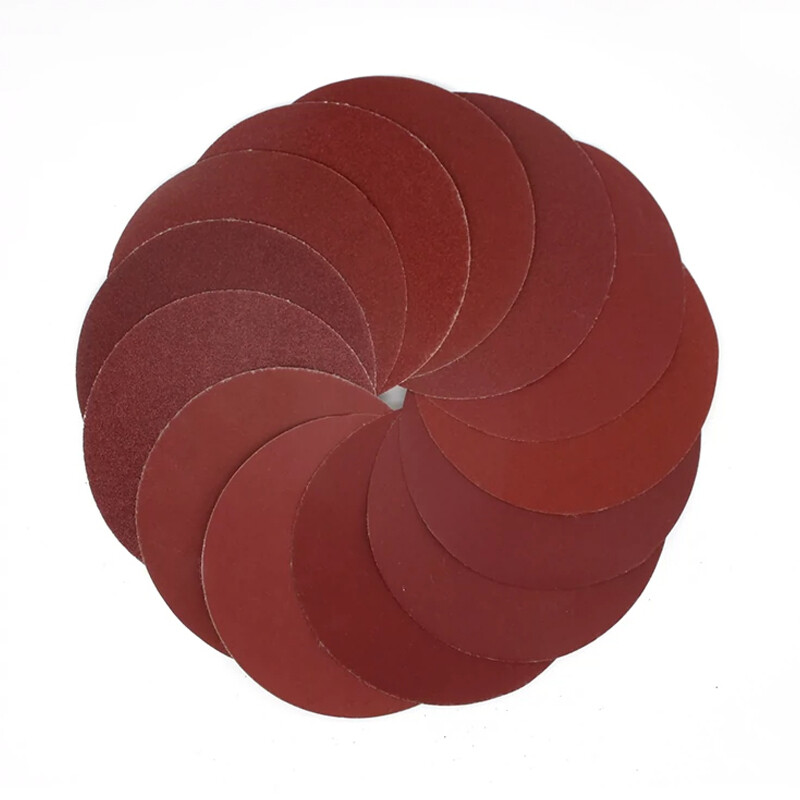 5 Inch 125mm Red Dry Sandpaper Abrasive Sanding Discs Polishing Pad 40-2000 Grit