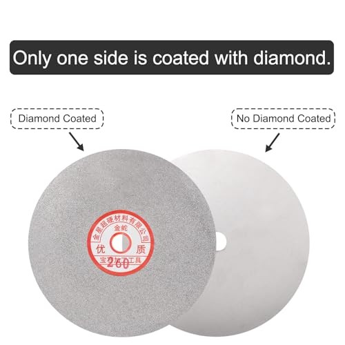 Diamond Sanding Grinding Disc, 6-Inch (150mm) 5/8″ Arbor Hole, Flat Grit 260
