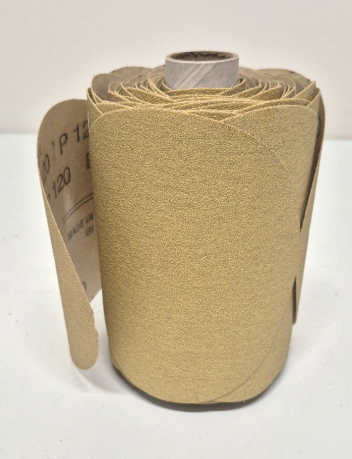 CGW 5″ PSA Sanding Disc Sandpaper Roll Sticky Back 120 Grit Sand Paper QTY 100