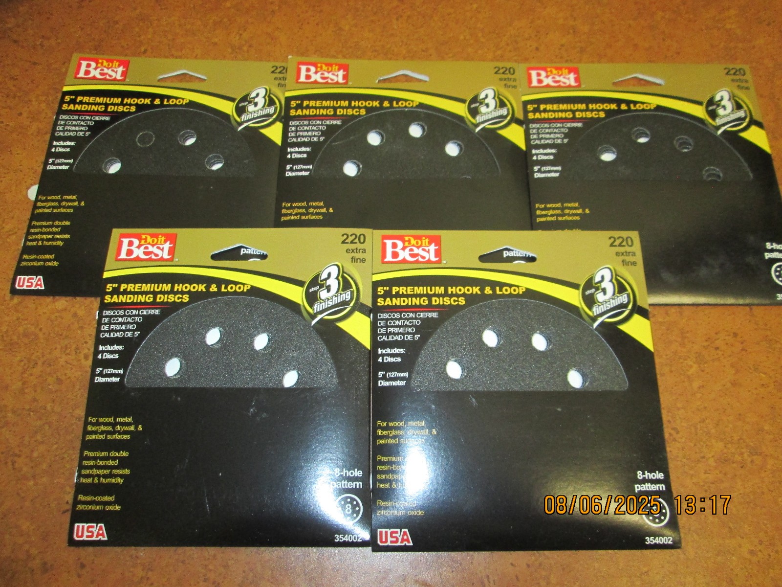 Do It Best 5″ 220 Grit Extra Fine Sanding Disc #354002