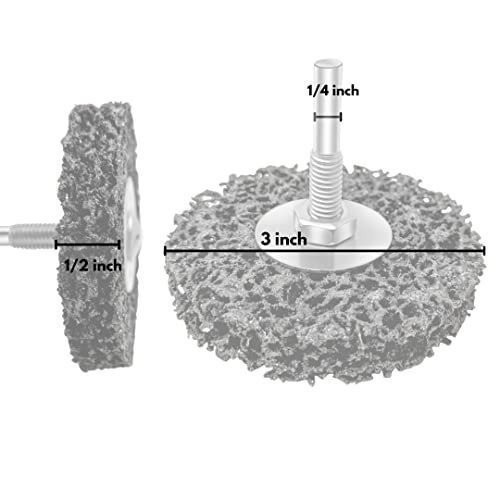 3pk Paint Stripping Disc Drill Attachment, 3″ Rust Removal Wheel on 1/4-in Shank