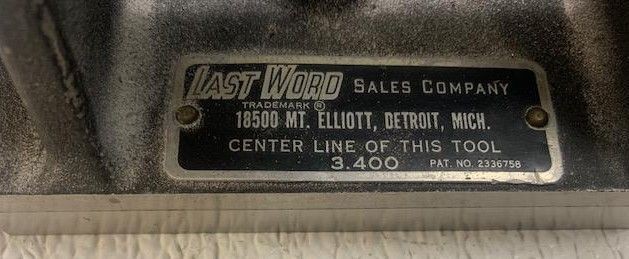Last Word Radius Angle Dresser Centerline 3.400