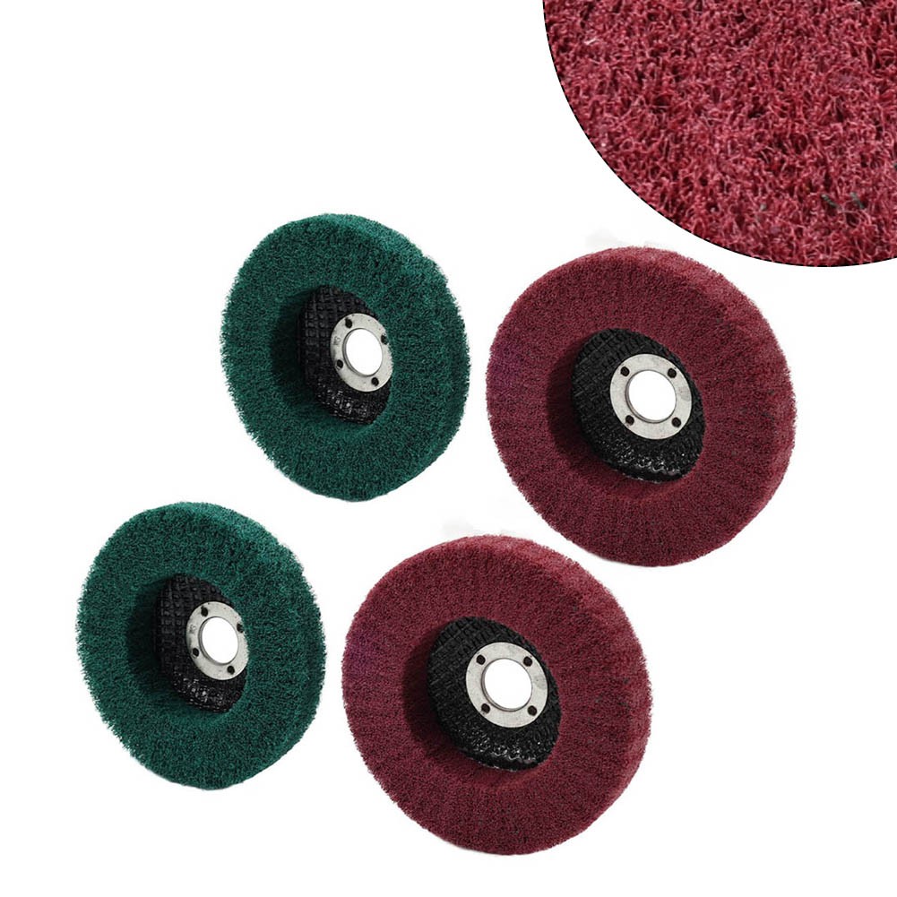 100mm Nylon Fiber Flap Buffing Wheel Polishing Grinding Disc For Angle Grinder