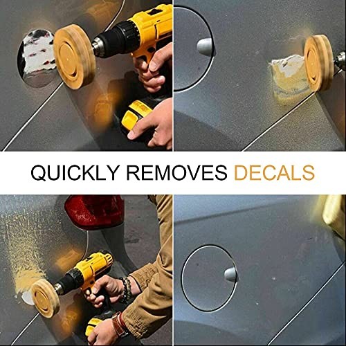 4PCS Decal Remover Eraser Wheel Tool Kit, 4inch Rubber Power Drill 4 Pack