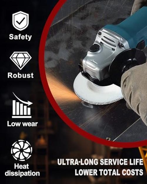 Diamond Grinding Cup Wheel Vacuum Brazed Granite Marble Diameter 4.5 Inch