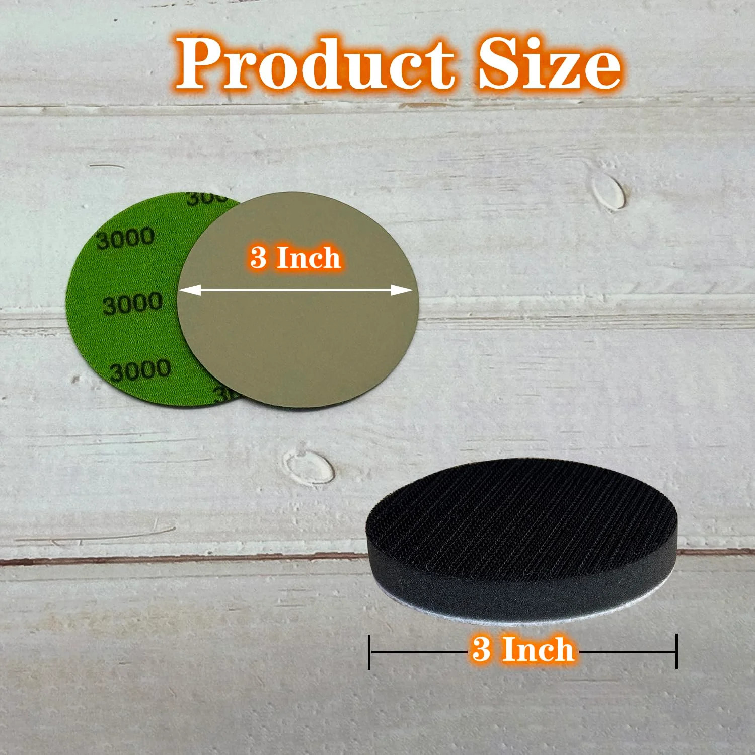 3 Inch Sanding Discs, 50pcs 400 Grit Premium Silicon Carbide Sandpaper, Wet Dry