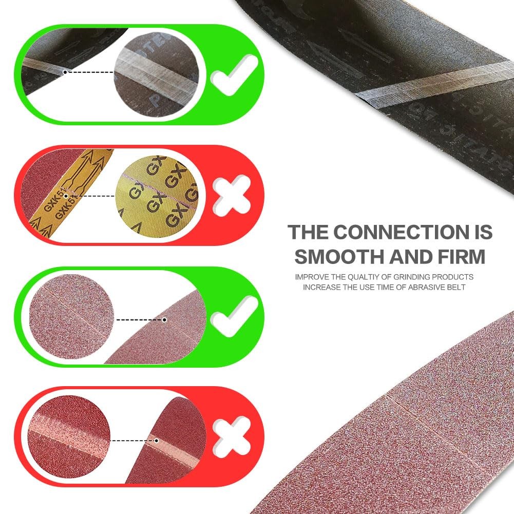 15 Pcs 4 x 21 Inch Assorted Aluminum Oxide Belt Sander Sanding Belt