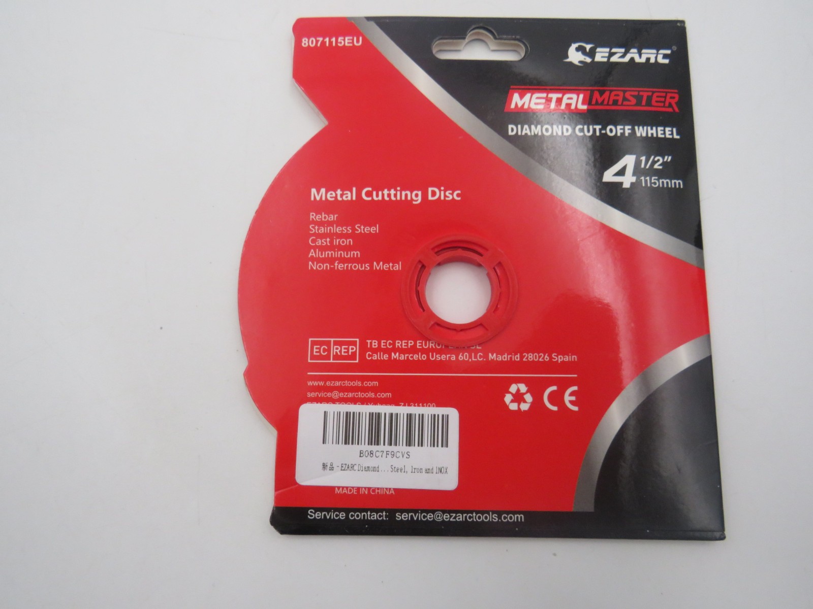 EZARC Diamond Cutting Wheel 4 1/2 x 7/8 Inch for Metal NEW
