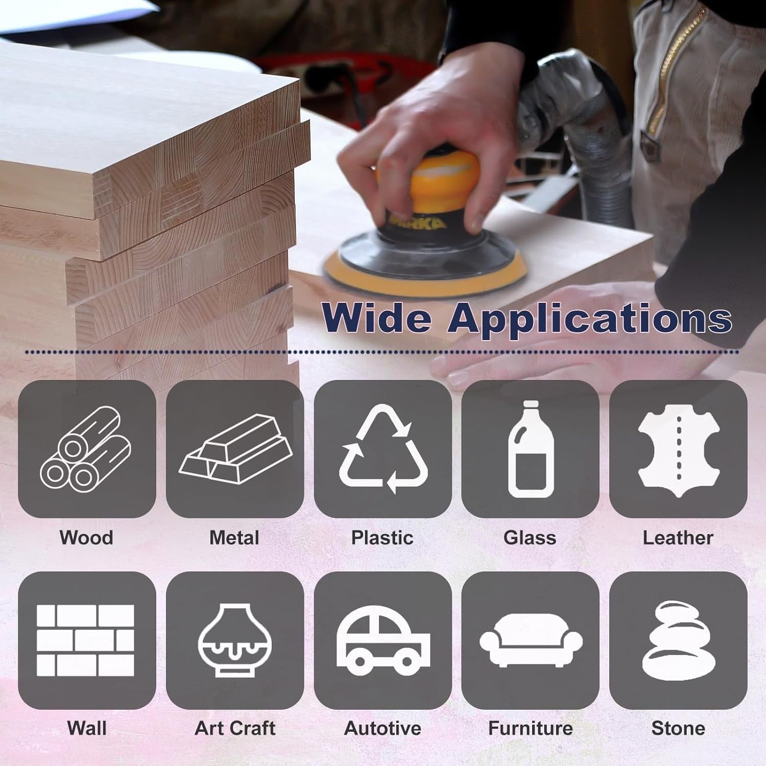 Versatile 47PCS Sandpaper Kit with Grits from 400 to 10000 for DIY Projects
