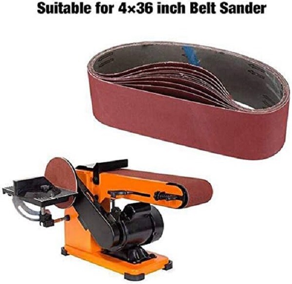 5 PACK 100 x 915mm Sanding Belts Sander Sheet 40 Grit Aluminum Oxide for Metals