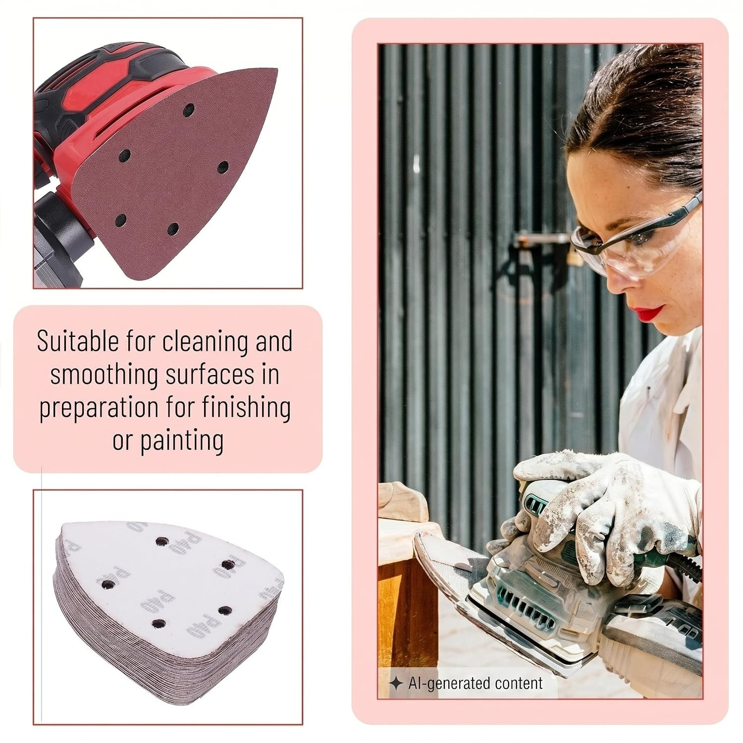 30 Pcs Mouse Sander Sandpaper Assortment – Aluminum Oxide, Perfect for Crafts