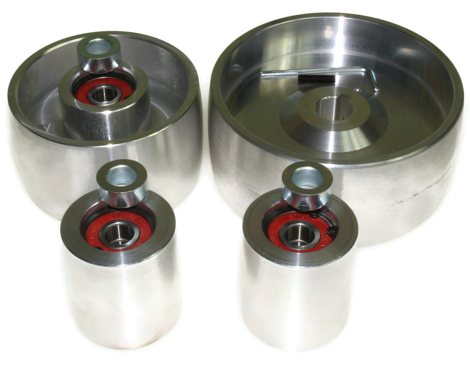 Belt Grinder wheel set knife grinder 5″ Drive-5/8″ shaft, 4″ tracking, 2″ Idler
