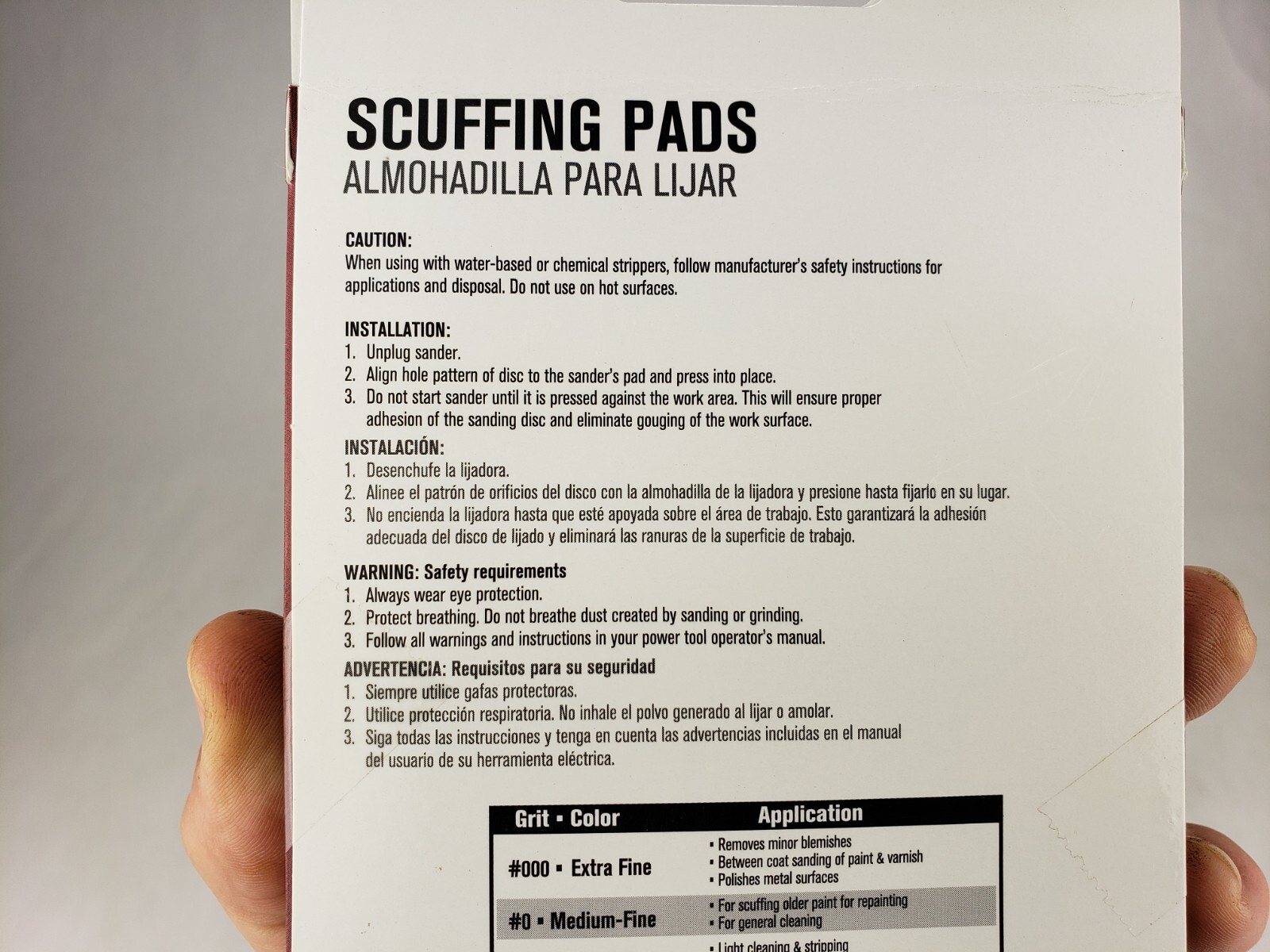 4x ACE Scuffing Pads Light Duty Finishing Pad Gray Polish Synthetic Steel Wool