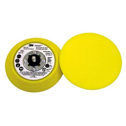 Hookit Disc Pad 05775, Yellow 5 in x 3/4 in 5/16-24 External