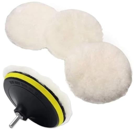 IPELY Wool Polishing Buffing Pad Polishing Buffing Wheel for Drill 6 Pcs 6 Inch