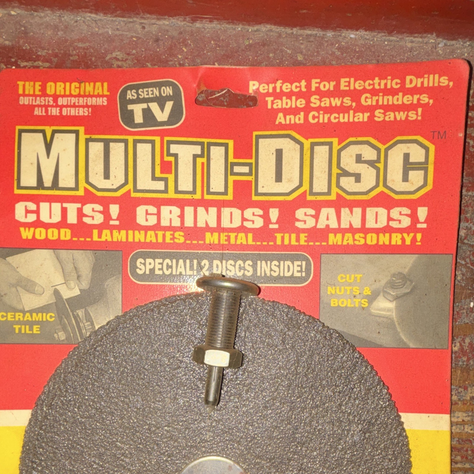Multi-Disc 4-1/2in Ceramic Grinding Wheel Medium Cut/Grind/Sand 2-Pack Drill
