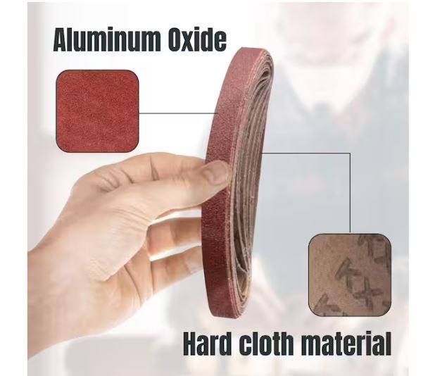 1/2 In. X 18 In. 40-Grit Aluminum Oxide Sanding Belt Sandpaper (20-Pack)