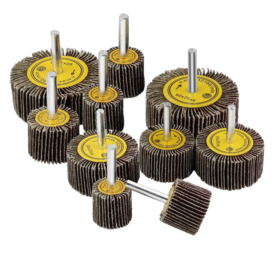 1/4” Shank Abrasive Flap Wheels Sander 25mm 30mm 40mm 50mm 60mm Flap Wheels
