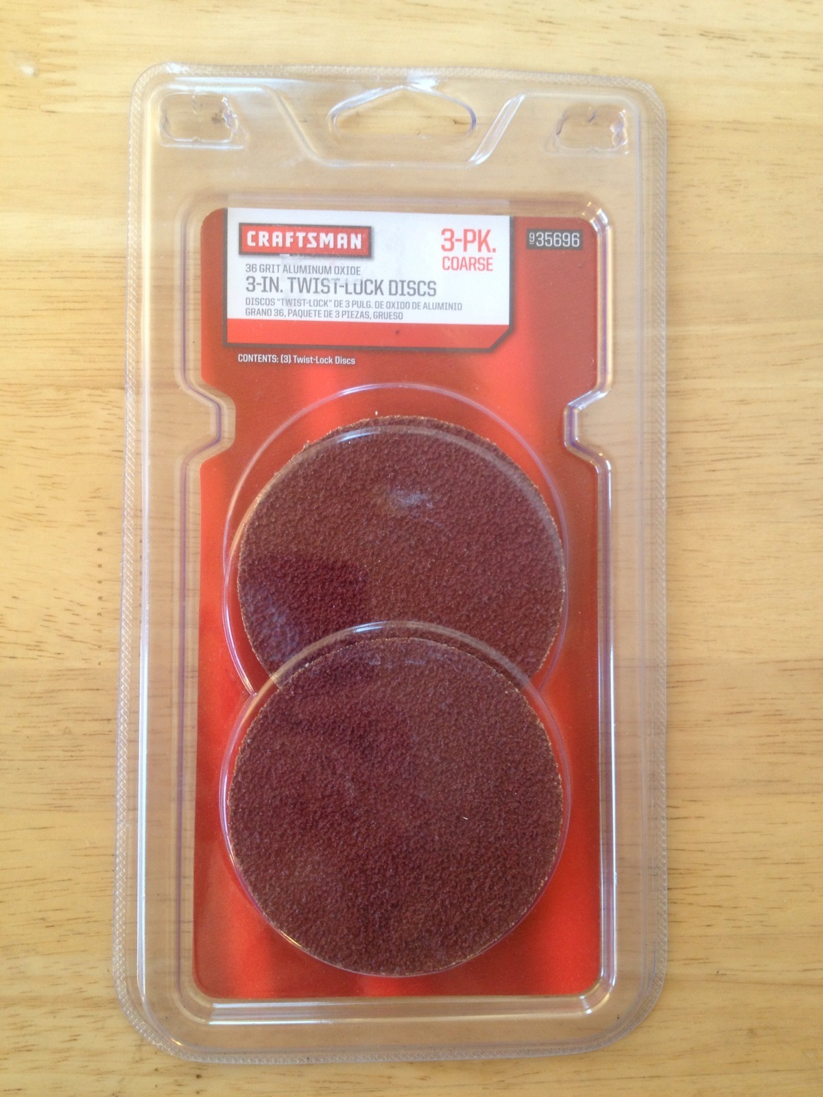 – CRAFTSMAN TWIST LOCK DISCS GRIT ALUMINUM OXIDE 35696 COARSE