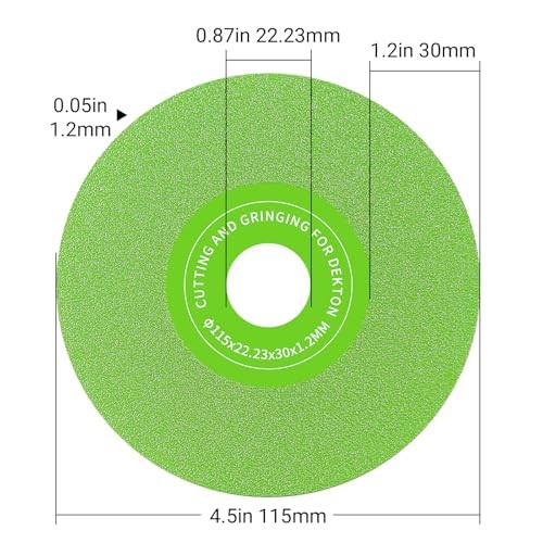 LOZLINPCS 4.5″(115 * 22.23mm) Diamond Grinding & Cutting Discs – Flat Angle 10