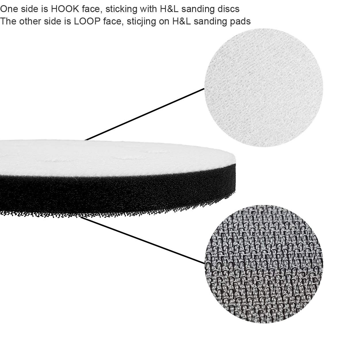 5 Inch 8 Hole Orbital Sander Backing Pad Foam Soft Interface
