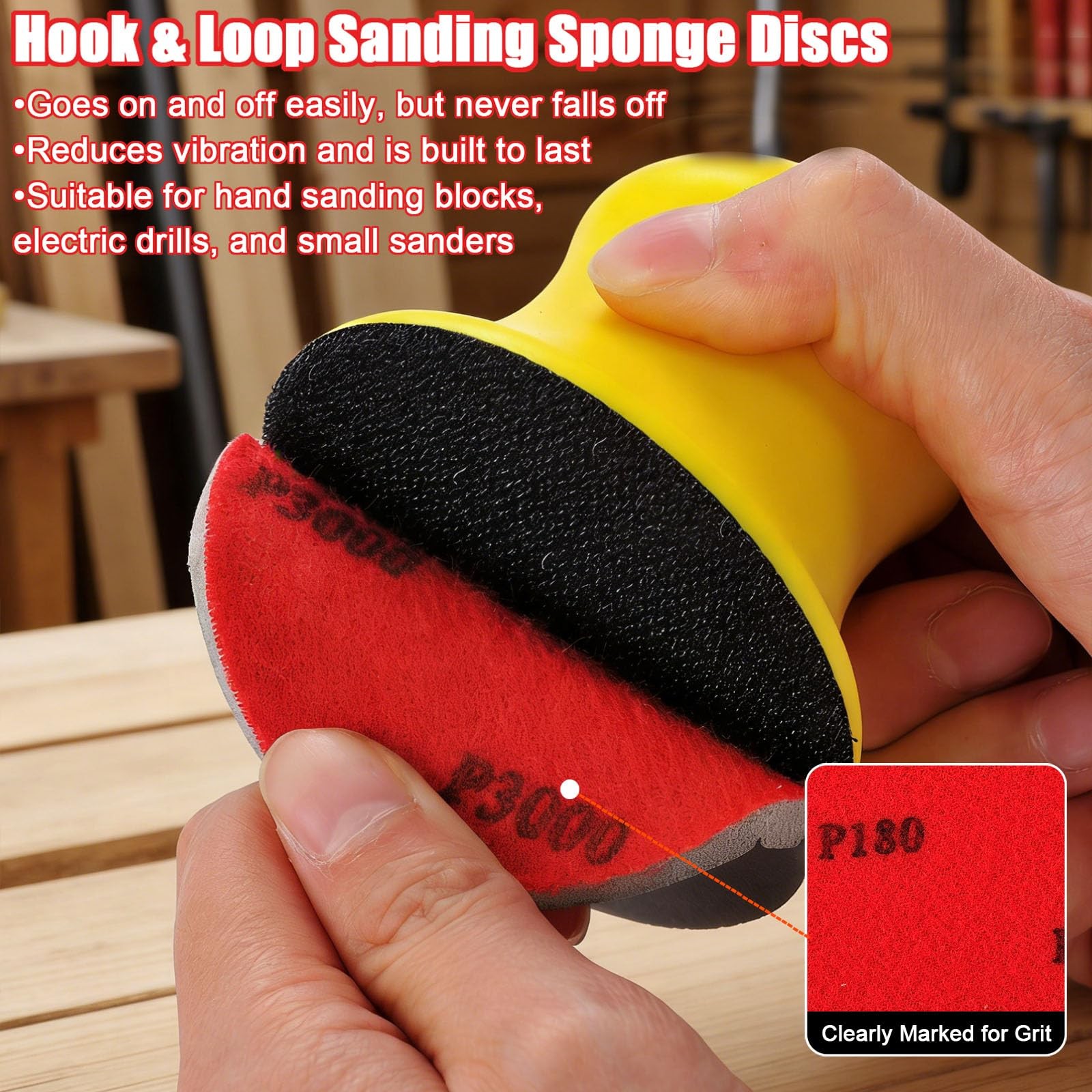 20 PCS 3″ Foam Sanding Sponge Set 8001000 Grit Wet Dry Block